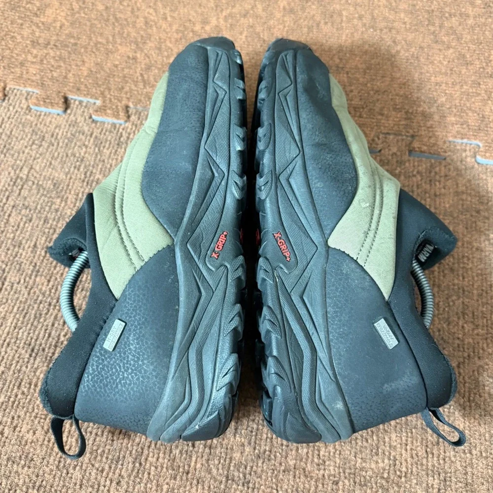 XPETI Mens Thermator Slip On Hiking Shoes Waterproof Insulated Olive Black sz 11